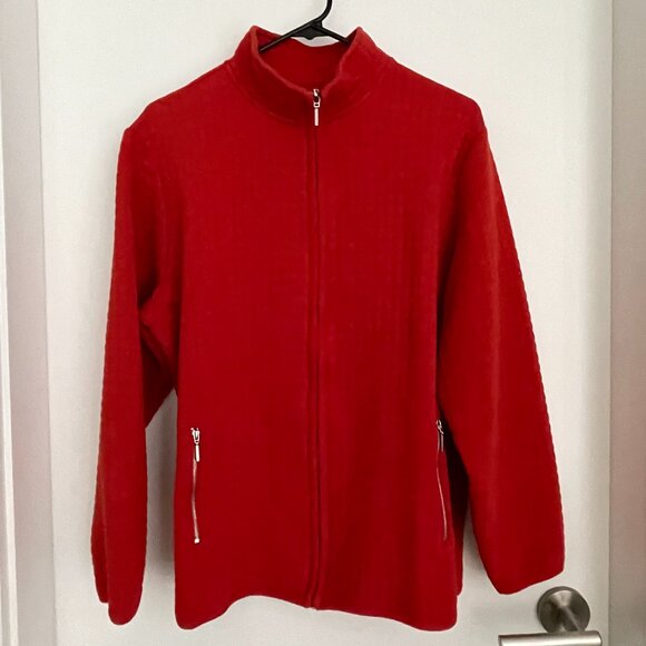 Karen Scott Quilted Zip Front Jacket Burnt Orange 0X - Picture 1 of 6